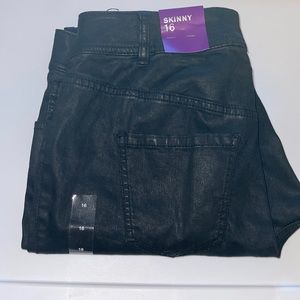 Lame Bryant Skinny jeans black , shiny 16